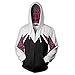 Wsysnl Cos Spider Gwen Superhero 3D Style Zipper Hooded Sweatshirt Unisex Adult