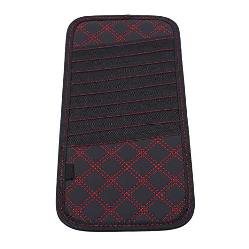 YouCY Latticed Car CD Clip Sun Visor CD Holder Car Storage Supplies Car Sun Visor Organizer Pocket Storage Pouch,CD Visor Organizer,Red