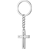 Cross Keychain,with Simple Religious Cross Pendant, Faith-Inspired Accessory for Men & Women Bag Charms,Cool Gifts for Men Boys Holidays