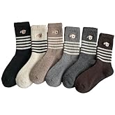 CazDopaM 6 Pairs Cute Puppy Patterned Socks for Women Soft Comfortable Cozy Thick Crew Socks