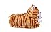 Happy Feet Slippers Tabby Cat Animal Slippers for Adults and Kids, Cozy and Comfortable, As Seen on Shark Tank (Large)