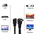 CERRXIAN 1FT Flat Slim High Speed HDMI Extension Cable A Female to 90 Degree Down Angle A Male Cord