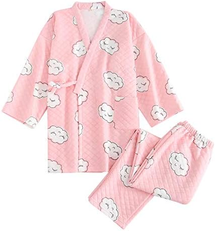パジャマ レディース 入院着 介護用 浴衣 甚平 綿 前開き 雲柄 厚手 妊婦服 産後 開催中 授乳服 秋冬 保温 女性 ルームウェア 可愛い ねまき 旅館 寝巻き 暖かい 病院 部屋着 防寒 婦人服 寝間着