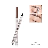 Kiss Beauty Liquid Eyebrow Pen,Eyebrow Long Lasting Tint Dye Cream,Waterproof,Smudge-Proof (01 Chestnut