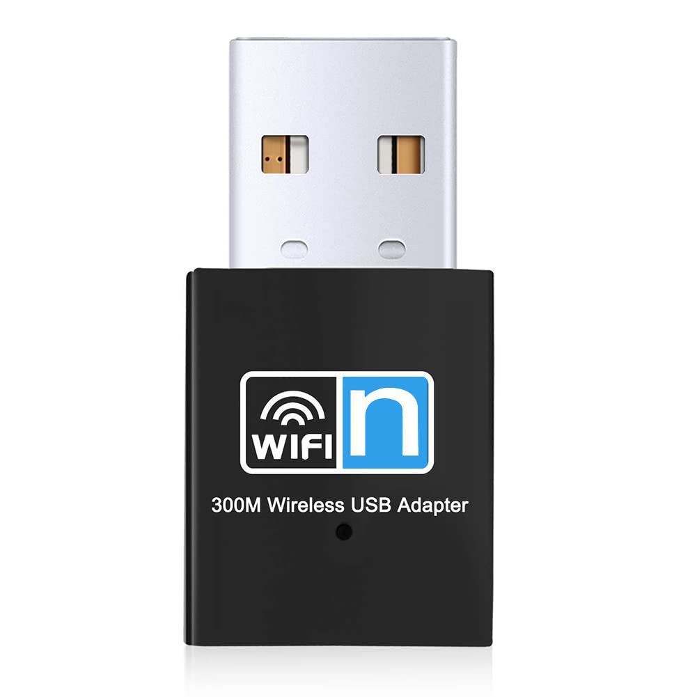 USB Adapter,RTL8192 300M Wireless Mini USB 2.0 WiFi Adapter Dongle for Desktop Laptop,With one-touch WPS button
