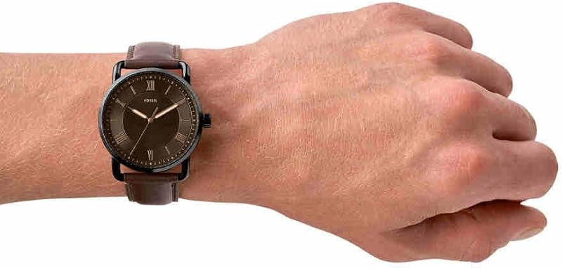 Copeland Herrenuhr, Quarz-Dreizeigerwerk mit Lederarmband