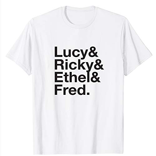 Twins LLC Lucille Ball Desi Ricky Lucy Ricardo Ampersand I Love Lucy Gift Mens Womens Unisex T-Shirt (White-M)