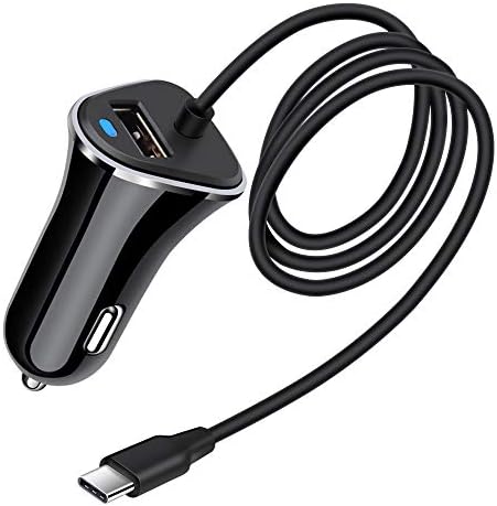 3.4A Car Charger Adapter for Samsung Galaxy S21/S20 FE Ultra 5G A21 A01 A11,Note21/20/10,A51 A70 A71,LG Stylo 6/5,Moto G Stylus/Play/Power,G9 /G8Plus,USB C Car Plug with 3ft Type C Charger Cable