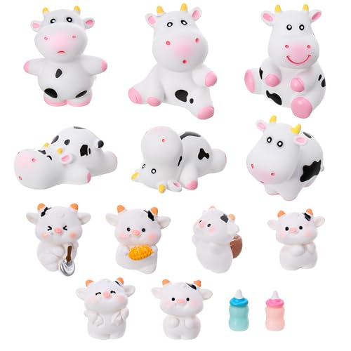 14pcs Mini Cow Set