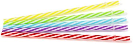 Reusable Straws With Stopper - Solid Reusable Plastic Straw, BPA-free (50 Pack)