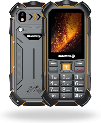 Hammer Boost 2 LTE móvil Robusto 4G IP68, teléfono de Obra con Teclas Grandes, Pantalla 2,4