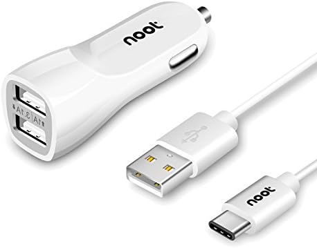 BlackBerry KEYone Car Charger - Noot Products 3.1A 2-Port USB Adapter with 3ft Type C to A Charger Cable Cord