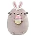 GUND Pusheen with Bunny Ears & Egg Easter Snackable Plush Cat Stuffed Animal, Gray, 10”