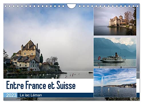 Entre France et Suisse, le lac Léman (Calendrier mural 2023 DIN A4 horizontal): Quelques visages du lac Léman (Calendrier mensuel, 14 Pages )