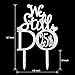 Acrylic Glitter We Still Do Hearts 25th Cake Topper, Vow Renewal or Wedding Anniversary Cake Topper (Silver, 25)