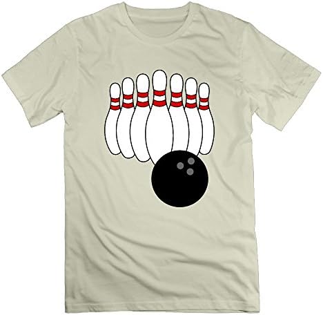 Bowling Pin Short-Sleeves Cotton Tee Funny Shirt For Man Crew Neck