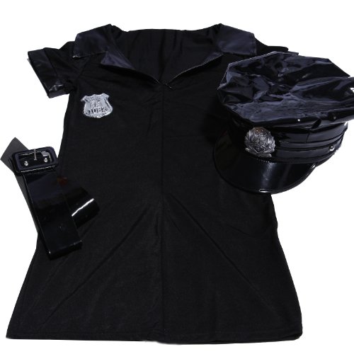 Anladia Gr.L Karnevalskostuem Polizistin Damen Kostuem Polizei Cop Polizist Sexy Uniform Fasching Karneval Verkleidung – Bild 7