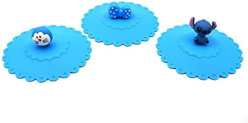Wimem®3pcs/set Cute Silicone Leak Proof Seal Lid Cup Cover