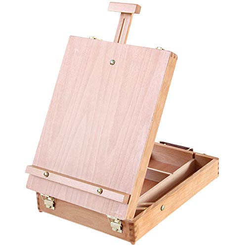 Wooden Table Sketching Box and Portable Artist Easel - Enjoy Hours of Drawing & Painting on Canvas - Storage for Art Supplies