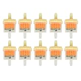 Cococart Universal Gas Inline Fuel Filters with Magnet for ATV Motorcycle 1/4" 6mm-7mm 10 Pack (10 Pack)
