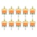 Cococart Universal Gas Inline Fuel Filters with Magnet for ATV Motorcycle 1/4" 6mm-7mm 10 Pack (10 Pack) primary