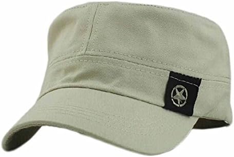 Fiaya Men Women Baseball Cap Snapback Hat Flat Roof Military Hat Cadet Patrol Bush Field Cap