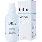Ollie Arctic Mint Mouthwash, with 3% Hydroxyapatite, Alcohol-Free, 1 Pack | Formulated with nano-hydroxyapatite, contains xylitol &amp; zinc lactate, enriched with probiotics, supports fresh breath, 16oz