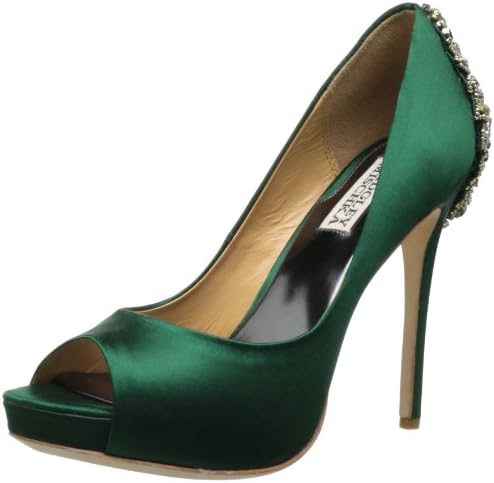 badgley mischka emerald green shoes