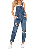 luvamia Women's Casual Distressed Adjustable Denim