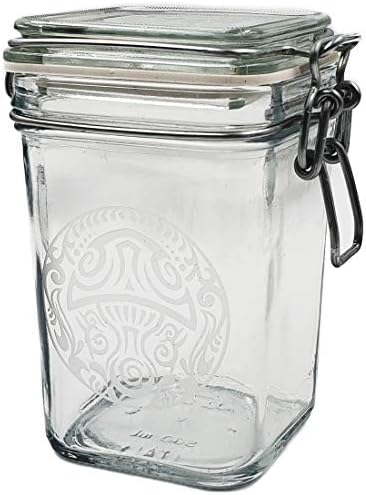 Dope Jars - Herb Storage, Swing Top Stash Jar - with Dope Design Deep Etched (Large Mushroom)