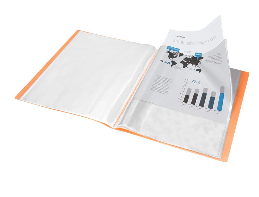 Liderpapel 20 Pockets Polypropylene A4 Neon Orange