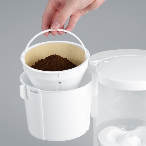 SEVERIN Kaffeemaschine, Für gemahlenen Filterkaffee, 10 Tassen, Inkl. Glaskanne, KA 4478, 1,4 L, Weiß – Bild 6
