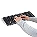 Computer Keyboard Stand-Clear Acrylic Keyboard Tray with Rubber Strip，Ticker Acrylic Keyboard Riser（Holder） for Easy Ergonomic Typing and Working at Home and Office(Upgrade with rubber strip)