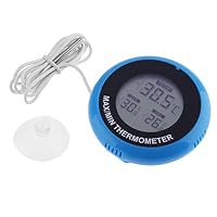 Brightric Round Suction Cup Magnet Reptile Aquarium Electronic Digital Thermometer