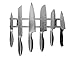 Cook-a-lot Magnetic Knife Holder, Includes Multiple Hooks for Added Storage, Easy to Install Tool Rack for Metal Knives, Utensils and Kitchen Sets