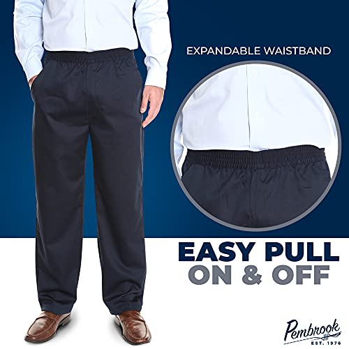 Pembrook Mens Elastic Waist Pants for Seniors Adaptive Mens Pants for