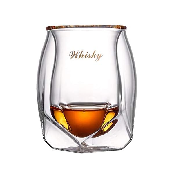 metagio Whiskygläser aus Kristall, Bourbon-Cocktails, Rum, langlebig, altmodische Gläser (#01), 2 Stück