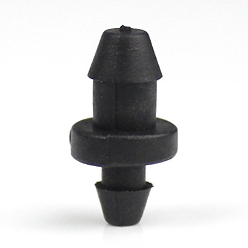 BALDR Drip Garden Irrigation 1/4 Inch Double Barbed Tube End Closure Soft Pipe End Cap Connector Goof Hole Plug Joint 50 packs