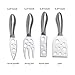 Joymee 4-Piece Stainless Steel Cheese Knife Set with Handle