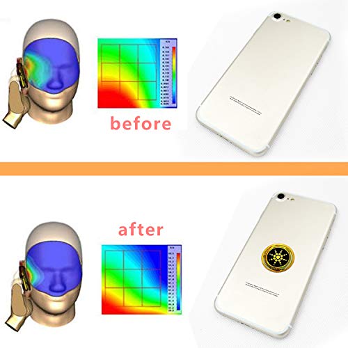 EMF Radiation Shield EMF Neutralizer Sticker For Mobile Phones,Phone, iPad and Laptop - EMR Protection Blocker(Gold 6pcs)