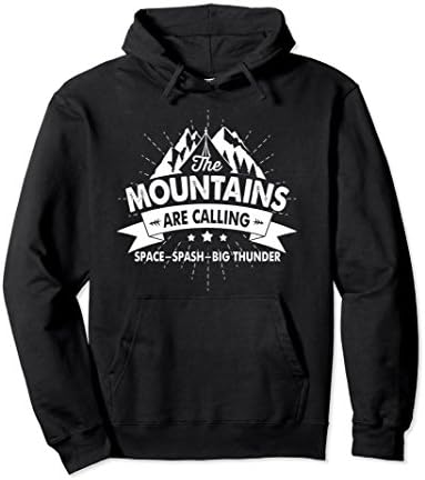 Unisex The Mountains Are Calling Space Splash Big Thunder Hoodie 2XL Black