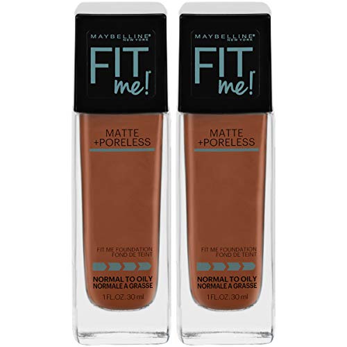 Maybelline New York Fit Me Matte + Poreless Liquid Foundation Makeup, Latte, 2 Fluid Ounce