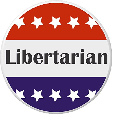 Libertarian Red White Blue Stars 1.25" Pinback Button Pin