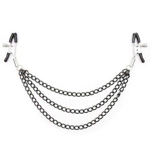 Jewelry Style Triple Chains Double Metal Clamps with Gift Pouch