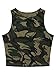 Joeoy Women's Summer Sleeveless Camouflage Print Casual Crop Tank Top Shirts-S