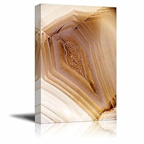 Canvas Wall Art - Abstract Agate Slice Pattern - Giclee Print Gallery Wrap Modern Home Art Ready to Hang - 12" x 18"