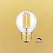 CRLight 6W Edison LED Globe Bulb 2700K Warm White, 70W Equivalent 700 LM Dimmable, E26 Vintage Edison G16 Globe Clear Glass Ceiling Fan Bathroom LED Light Bulbs, 6 Pack
