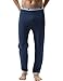 David Archy Men's 2 Pack Premium Quality Cotton Solid Knit Pajama Pants(S,Navy)