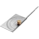 Stainless Steel Protractor 0-180 degrees Machine Tools (Square Head Depth cum Degree Protractor)