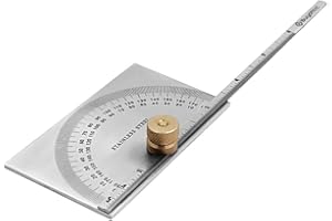 Stainless Steel Protractor 0-180 degrees Machine Tools (Square Head Depth cum Degree Protractor)